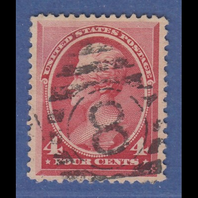 USA 1887 Andrew Jackson 4 Cent Mi.-Nr. 56 gestempelt PERFEKT ZENTRIERT