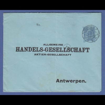 Österreich Ganzsache aus Wien gel. an HANDELS-GESELLSCHAFT Antwerpen, 1903