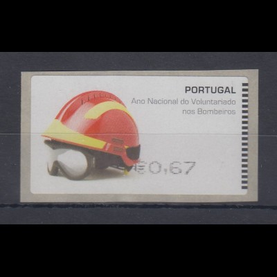 Portugal 2008 ATM Feuerwehr-Helm SMD Mi.-Nr. 62.1e Wert 67 **