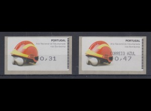 Portugal 2008 ATM Feuerwehr-Helm Amiel Mi-Nr. 62.2e Werte 31 und AZUL47 **