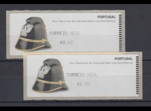 Portugal 2008 ATM Feuerwehr-Helm Monétel Mi.-Nr. 63 Satz AZUL 45-185 ** 