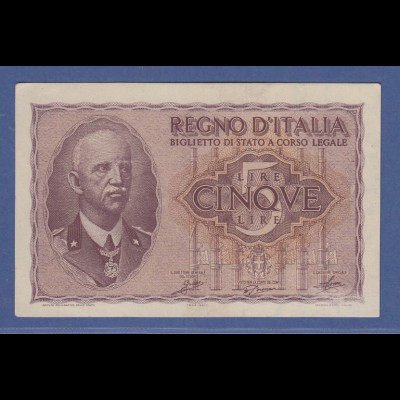 Banknote Italien 5 Lire 1944
