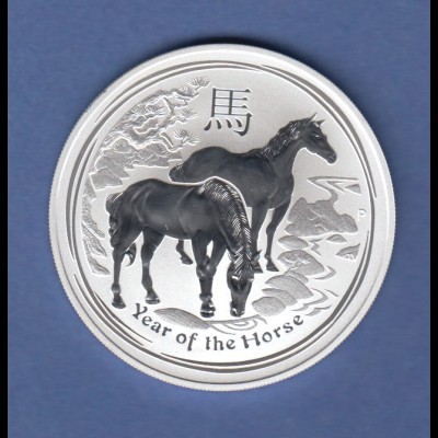 Australien Silbermünze Jahr des Pferdes 2014 1 Unze = 31,10g Ag999