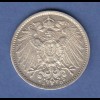 Deutsches Kaiserreich Silber-Kursmünze 1 Mark D 1911 SELTEN ! Aufl. nur 126000