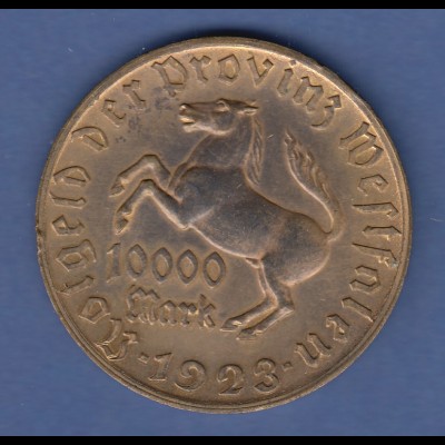 Münze Westfalen Notgeld Inflation 1923 10000 Mark Freiherr v. Stein und Pferd