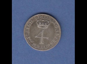 Großbritannien / Great Britain 4 Pence 1689 GULIELMUS ET MARIA D.G. selten !