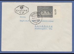 Österreich 1952 Sondermarke Katholikentag Mi.-Nr. 977 auf FDC O SALZBURG