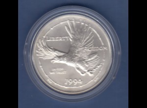 USA 1994 1$ Silber-Gedenkmünze US Prisoner of War Museum MS / stgl
