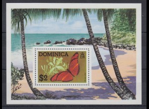 Dominica Mi.-Nr. Block 31 postfrisch ** / MNH Schmetterling