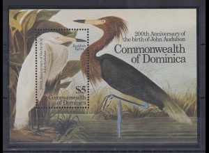 Dominica Mi.-Nr. Block 97 postfrisch ** / MNH John Audubon Anniversary