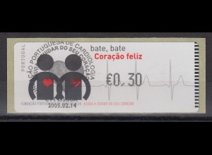 Portugal 2005 ATM Kardiologie Monétel Mi.-Nr. 49 Wert 0,30 mit Ersttags-O