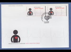 Portugal 2005 ATM Kardiologie SMD Mi.-Nr. 48.1 Satz AZUL 45-185 auf FDC