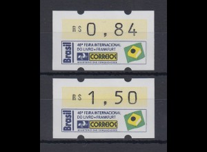 Brasilien ATM Frankfurter Buchmesse 1994 , Mi.-Nr. 6, Kurzsatz 0,84 - 1,50 RS **