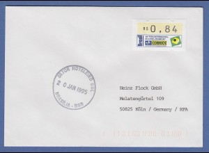 Brasilien ATM Frankfurter Buchmesse 1994 Mi.-Nr. 6 Wert 0,84 auf gel. Brief