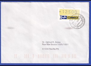 Brasilien 1993 ATM Postemblem Wert 12500 auf Brief nach Recife, Anfang August 93