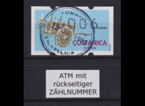 Costa Rica Klüssendorf-ATM Geschmückter Karren Wert 006 Mi-Nr. 1 mit ZN und ET-O