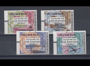 Schweiz 2001, FRAMA-ATM Transportmittel der Post, Mi-Nr. 11-14 mit ET-O