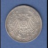Deutsches Kaiserreich Silber-Kursmünze 1/2 Mark Jahrgang 1917 D 