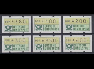 Deutschland NAGLER-ATM Gummi gelb Mi.-Nr. 1.2hu Versandstellensatz VS9 **
