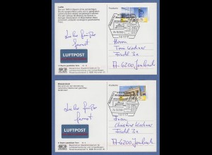 Deutschland ATM Mi.-Nr. 6-7 je Wert 65Cent auf Auslands-Postkarte, FDC 24.10.08