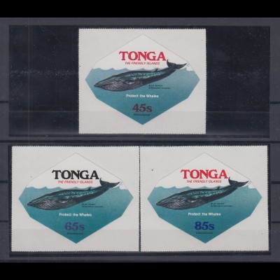 Tonga 1977 Wale Dienstmarken Mi.-Nr. 162-164 kpl. Satz 3 Werte **