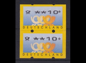ATM Deutschland Posthörner Mi.-Nr. 3.2 leicht zusammenhängendes Paar 10 / 10