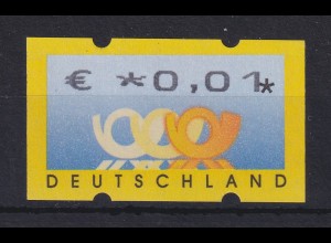 ATM Deutschland seltener LEIPZIGER LANGDRUCK 31mm, Mi.-Nr. 4.2 Wert 0,01 **