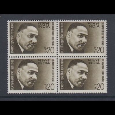 Indien 1969 Martin Luther King Mi.-Nr. 470 4er-Block**