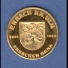 Goldmedaille Erbach Kreis Ulm 1891-1969 Erbacher Bank 3,95g Gold Au986