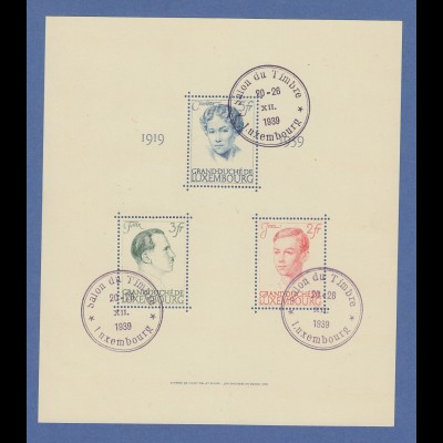 Luxemburg 1939 Blockausgabe Großherzogin Charlotte Mi.-Nr. Block 3 mit ET-O 