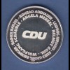 Silbermedaille Politik Partei CDU zum Dank Adenauer, Kohl, Merkel ect. Ag 1000