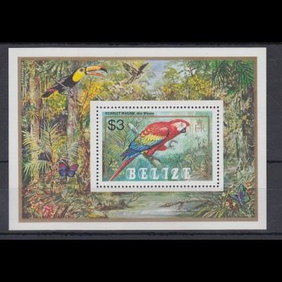 Belize 1984 Papagei Mi.-Nr. Block 68 **