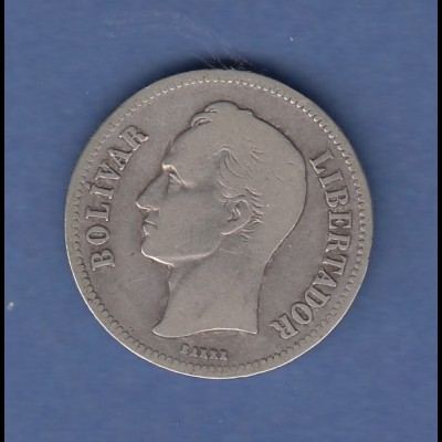 Venezuela 1926 Silber-Kursmünze Simon Bolivar 10g Ag835