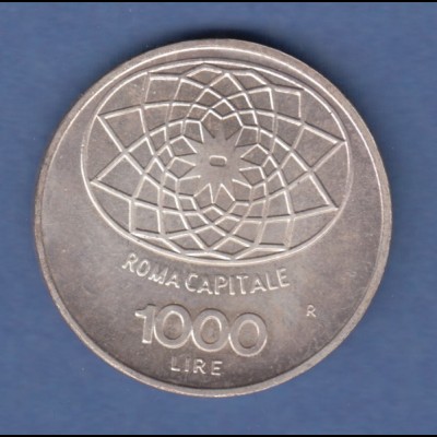 Italien Silber-Münze 1000 Lire 1970 Concordia, Hauptstadt Rom 