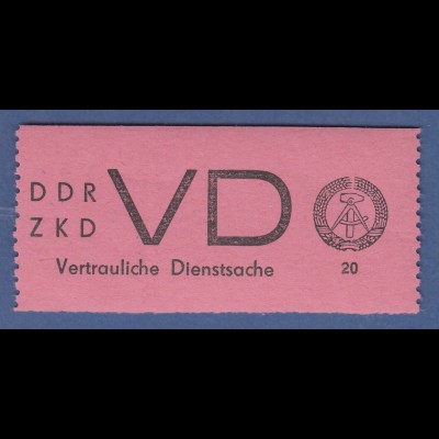 DDR Dienstmarken D für vertrauliche Dienstsachen Mi.-Nr. 2 ** 