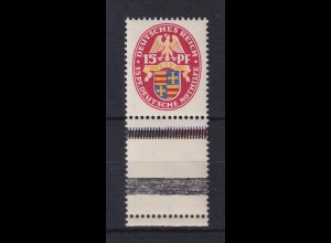 Dt. Reich 1928 Nothilfe Wappen Oldenburg 15Pfg. Mi.-Nr. 427Y mit Leerfeld unten