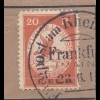 Dt. Reich 1912 Halbamtliche Flugpost E.EL.P. 20Pfg-Wert Mi.-Nr. VI auf Karte