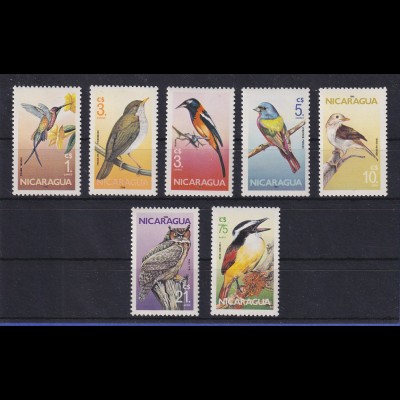 Nicaragua 1986 Vögel Mi.-Nr. 2637-2643 kpl. Satz 7 Werte **