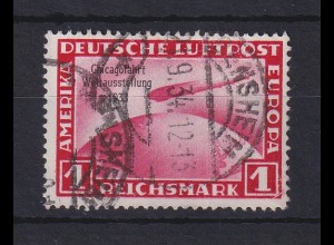Dt. Reich 1933 Zeppelin-Chicagofahrt 1RM Mi.-Nr. 496 gestempelt BENSHEIM