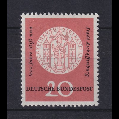Bundesrepublik 1957 Aschaffenburg Mi.-Nr. 255 mit PLF una statt und **