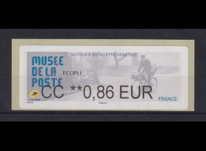 Frankreich 2019 ATM Postmuseum Postbote mit Fahrrad ** 