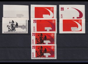 DDR 1967 kpl. Serie Phasendrucke Mi.-Nr. 1315 Oktoberrevolution 20Pfg ** 