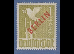 Berlin 1949 Rotaufdruck 1 DM Mi.-Nr. 33 postfrisch ** tiefst gepr Schlegel BPP