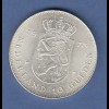Niederlande 10 Gulden Gedenkmünze 1948-1973 Königin Juliane und Wappen 
