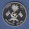 Malediven 1990 Silbermünze 250 Rufiyaa Olympische Spiele Barcelona 1992 