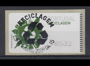 Portugal 2009 ATM Recycling NewVision Mi.-Nr. 66.3 Wert 0,32 mit ET-O