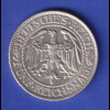 Deutsches Reich Silber-Kursmünze Eichbaum 5 Mark 1928 F 