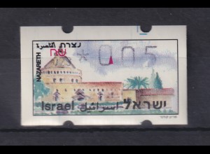 ATM Israel Touristik Nazareth mit Aut.# 023 Mi.-Nr. 19.2 x