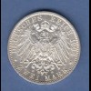 Deutsches Kaiserreich Lübeck Silbermünze 2 Mark 1904 A vorzügl.-stempelglanz