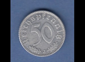 Deutsches Reich Aluminium-Kursmünze 50 Pfennig 1935 J